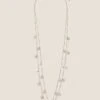 Charm And Pearl Long Multirow Necklace -M&S SD 01 T66 1541H XX X EC 90