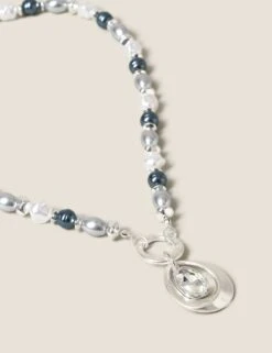 Pearl Beaded Necklace With Pendant -M&S SD 01 T66 2234N E0 X EC 1
