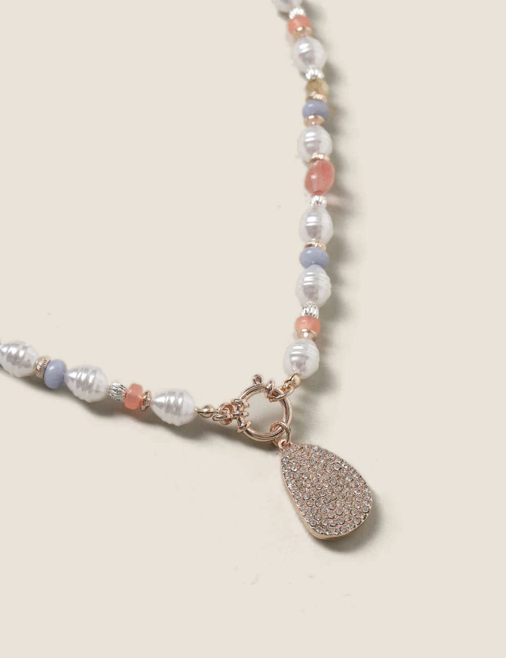 Rhinestone Pearl Short Necklace 2 Rhinestone Pearl Short Necklace