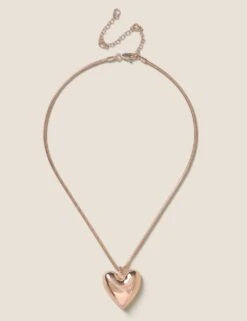 Rose Gold Tone Heart Short Chain -M&S SD 01 T66 9061N C9 X EC 90