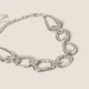 Silver Tone Large Link Chain Necklace -M&S SD 01 T66 9097N XX X EC 0
