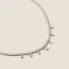 Platinum Plated Cubic Zirconia Necklace -M&S SD 01 T66 9103N XX X EC 0