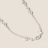 Silver Tone Bead Long Rope Chain -M&S SD 01 T66 9110N XX X EC 0