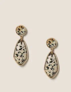 Semi Precious Dappled Drop Earrings -M&S SD 01 T66 9122E S0 X EC 90