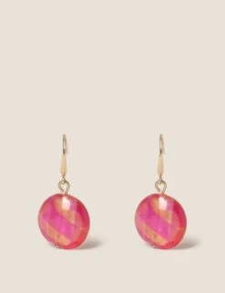 Pink Glass Pearl Drop Earrings 5 Pink Glass Pearl Drop Earrings -M&S SD 01 T66 9126E A0 X EC 90