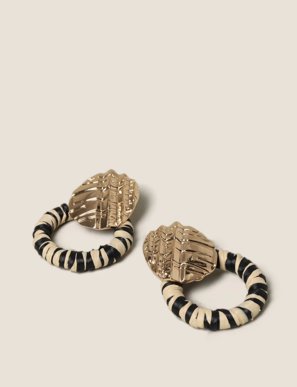 Monochrome Fabric Drop Earrings 3 Monochrome Fabric Drop Earrings