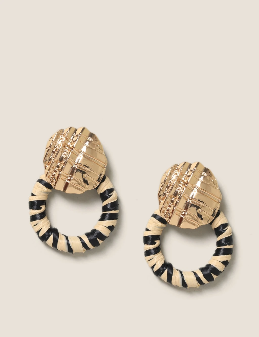 Monochrome Fabric Drop Earrings 4 Monochrome Fabric Drop Earrings - Image 2