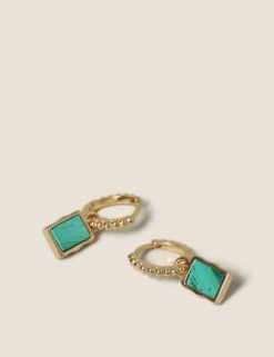 14ct Gold Plated Semi Precious Drop Earrings