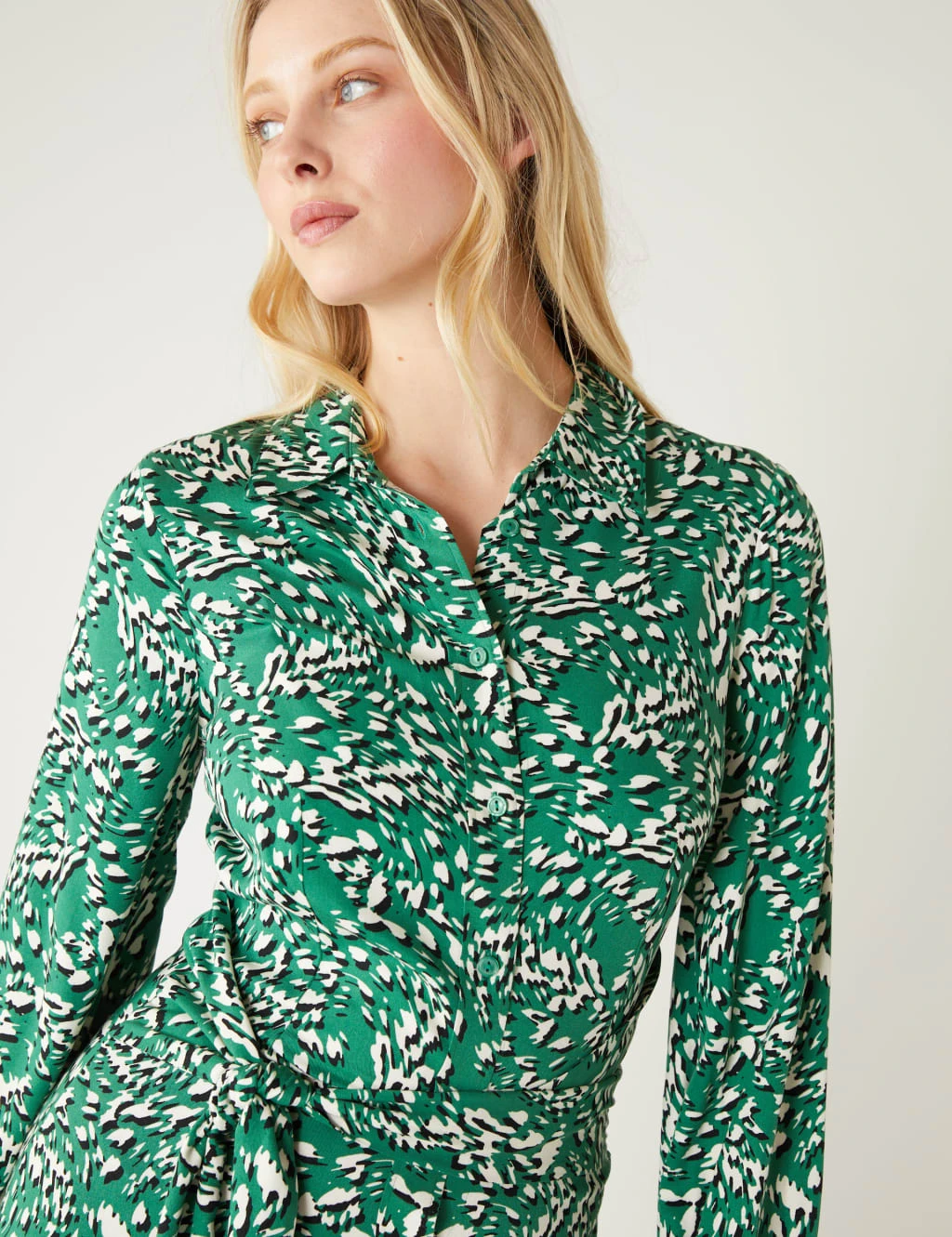 Animal Print Tie Front Midaxi Shirt Dress 3 Animal Print Tie Front Midaxi Shirt Dress