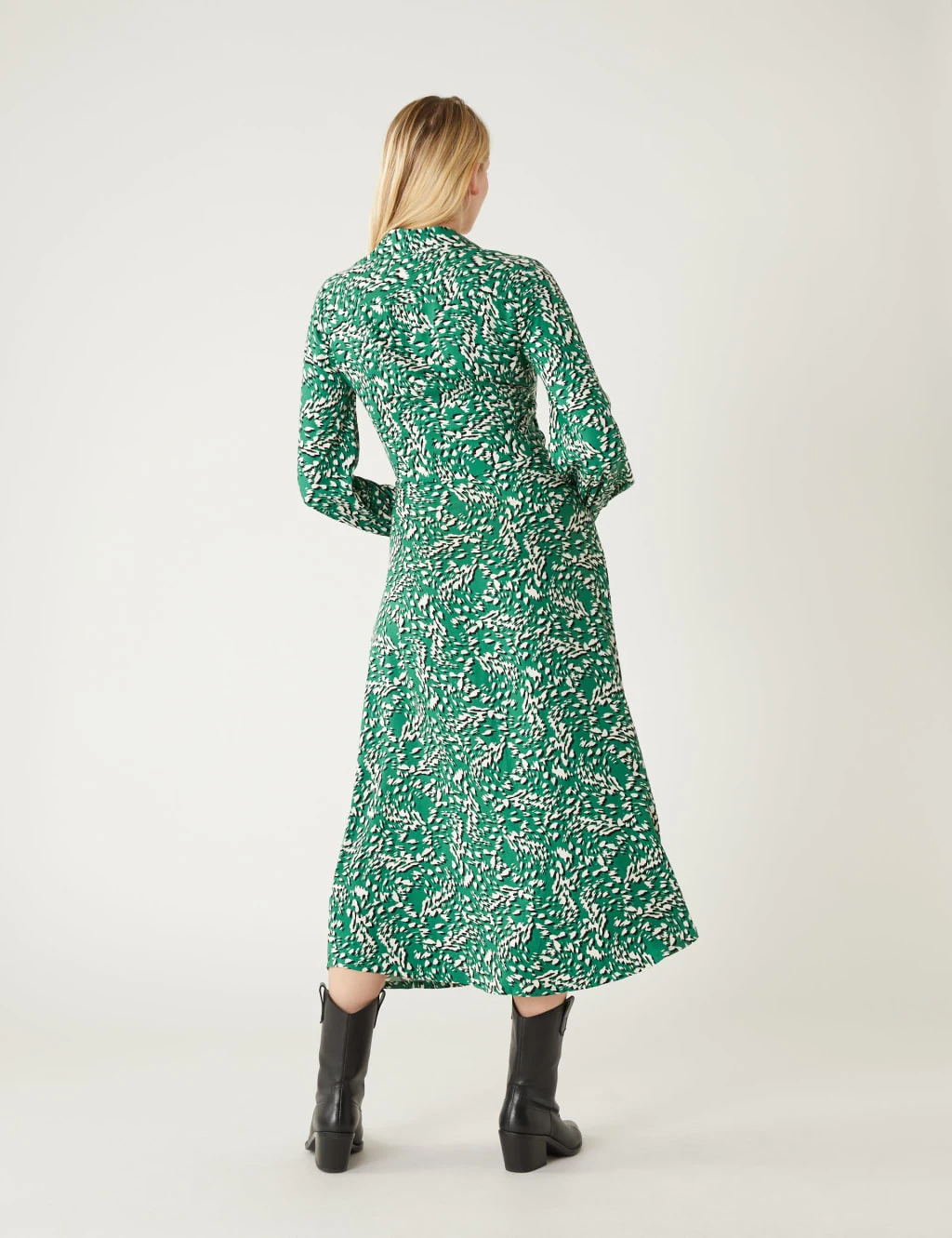 Animal Print Tie Front Midaxi Shirt Dress 8 Animal Print Tie Front Midaxi Shirt Dress - Image 6