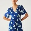 Floral Tie Detail Short Sleeve Jumpsuit