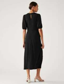Jersey Round Neck Midi Tea Dress -M&S SD 01 T69 1790 Y0 X EC 2
