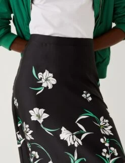 Floral Midaxi A-Line Skirt -M&S SD 01 T69 3351 Y4 X EC 2