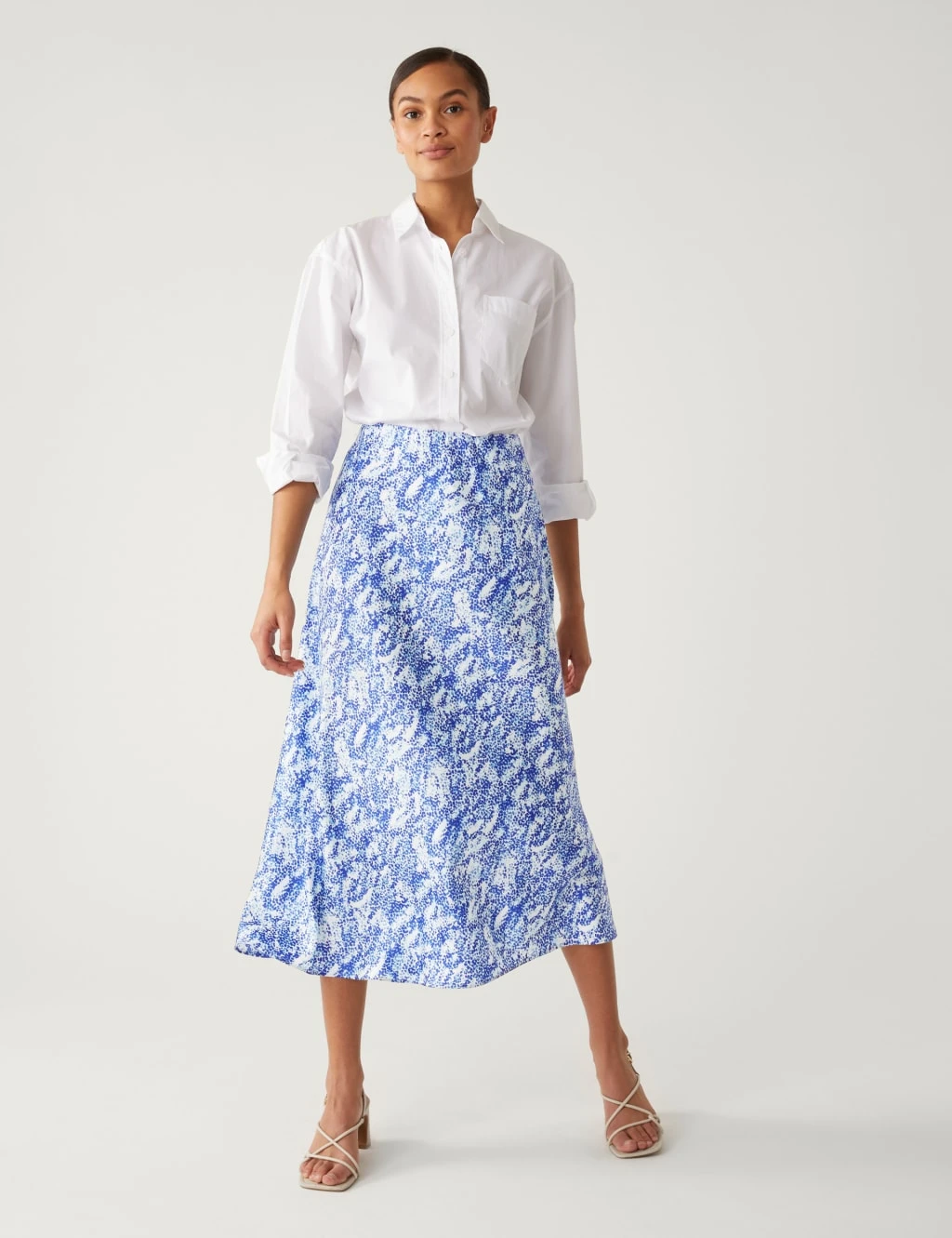 Satin Animal Print Midaxi Slip Skirt 3 Satin Animal Print Midaxi Slip Skirt