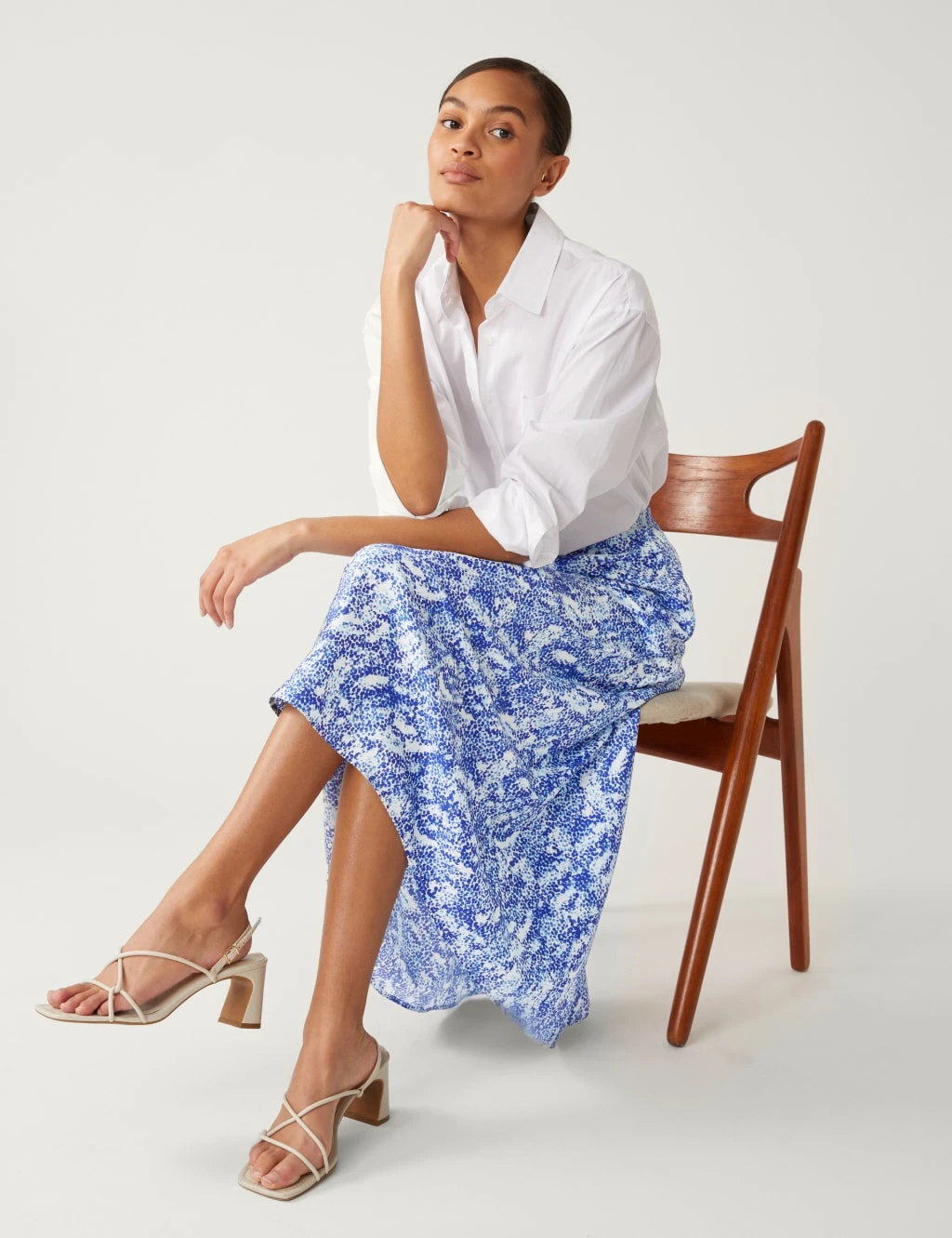 Satin Animal Print Midaxi Slip Skirt 5 Satin Animal Print Midaxi Slip Skirt - Image 3