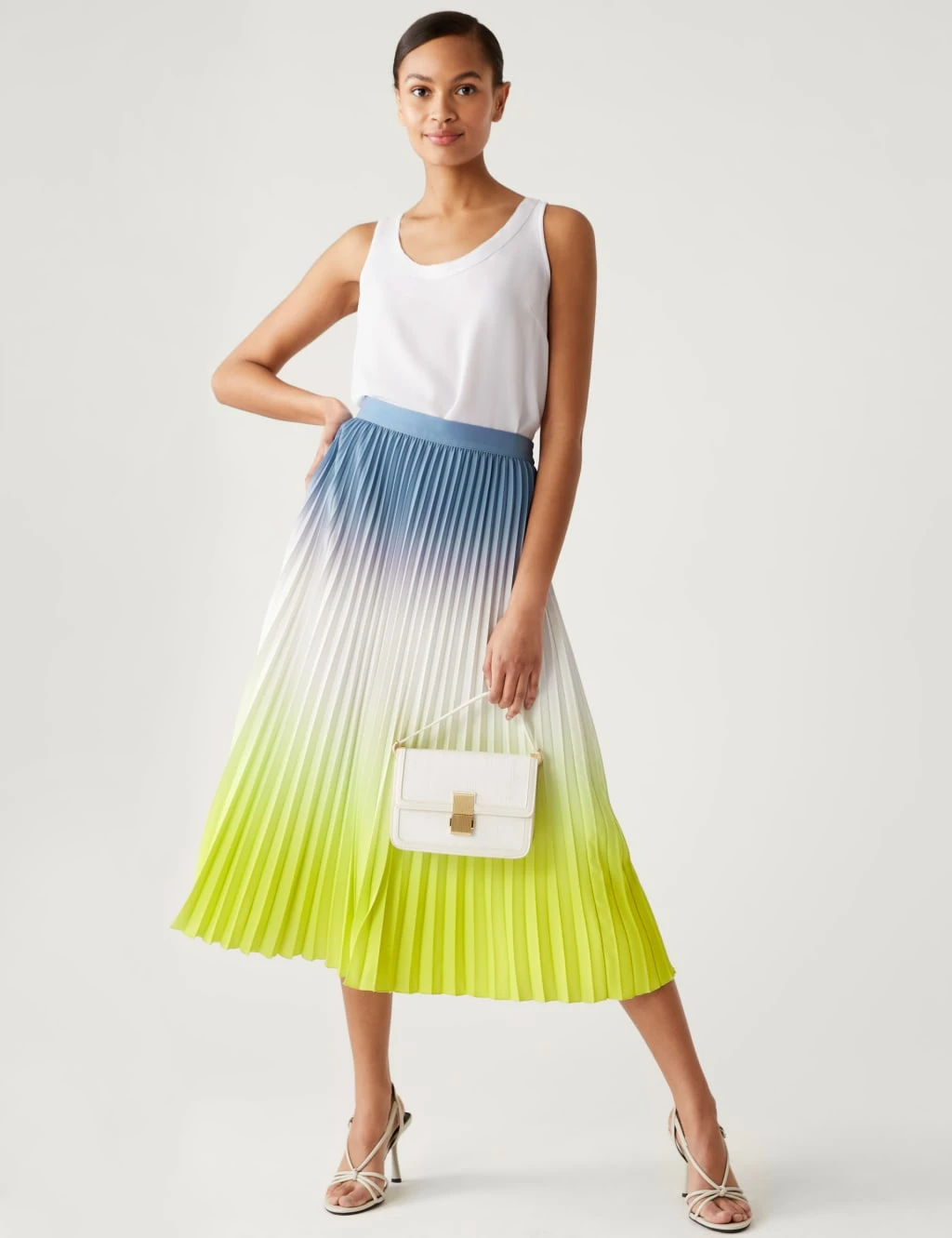 Ombre Pleated Midaxi Skirt 3 Ombre Pleated Midaxi Skirt