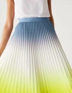 Ombre Pleated Midaxi Skirt 9 Ombre Pleated Midaxi Skirt -M&S SD 01 T69 3365 ZZ X EC 1