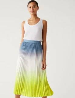 Ombre Pleated Midaxi Skirt 11 Ombre Pleated Midaxi Skirt -M&S SD 01 T69 3365 ZZ X EC 3