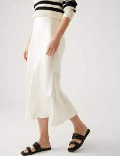 Satin Midaxi Slip Skirt -M&S SD 01 T69 3370 KY X EC 2