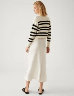 Satin Midaxi Slip Skirt -M&S SD 01 T69 3370 KY X EC 3