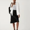 Satin Midi Slip Skirt
