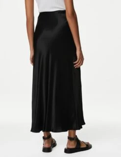 Satin Maxi Slip Skirt -M&S SD 01 T69 3396 Y0 X EC 3