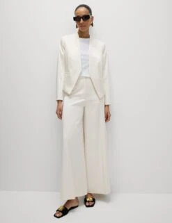 Satin Collarless Blazer 19 Satin Collarless Blazer -M&S Satin Collarless Blazer 2