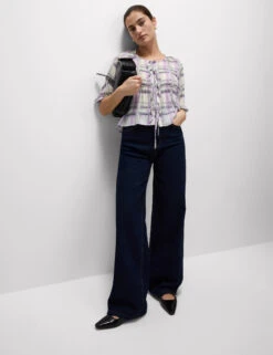 Shirred Tie Front Blouse -M&S Shirred Tie Front Blouse 2