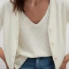 Sparkly V-Neck Button Front Cropped Cardigan -M&S Sparkly V Neck Button Front Cropped Cardigan