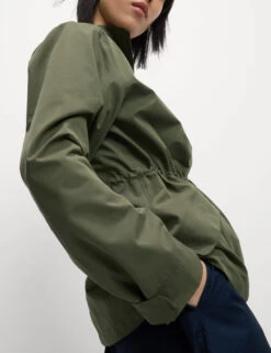 Stormwear™ Hooded Rain Jacket With Cotton -M&S Stormwear Hooded Rain Jacket with Cotton 5