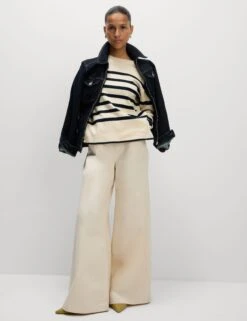 Striped Crew Neck Fitted Jumper -M&S Striped Crew Neck Fitted Jumper 4