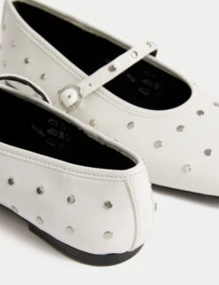 Studded Buckle Flat Ballet Pumps -M&S Studded Buckle Flat Ballet Pumps 2