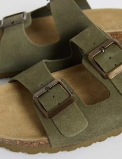 Suede Buckle Footbed Mules -M&S Suede Buckle Footbed Mules 2