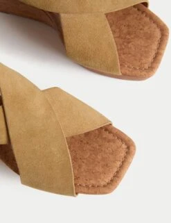 Suede Crossover Wedge Sandals -M&S Suede Crossover Wedge Sandals 2