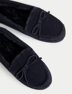 Suede Moccasin Slippers -M&S Suede Moccasin Slippers 2