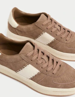 Suede Side Detail Platform Trainers -M&S Suede Side Detail Platform Trainers 2