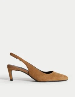 Suede Stiletto Heel Court Shoes