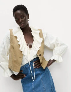 Suedette Short Gilet