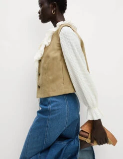 Suedette Short Gilet -M&S Suedette Short Gilet 4