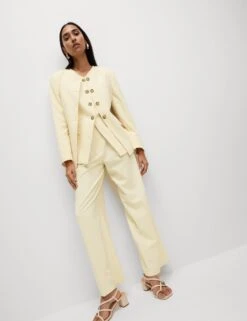 Tailored Collarless Blazer -M&S Tailored Collarless Blazer 2