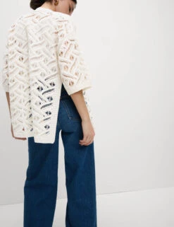 Textured Edge To Edge Longline Cardigan