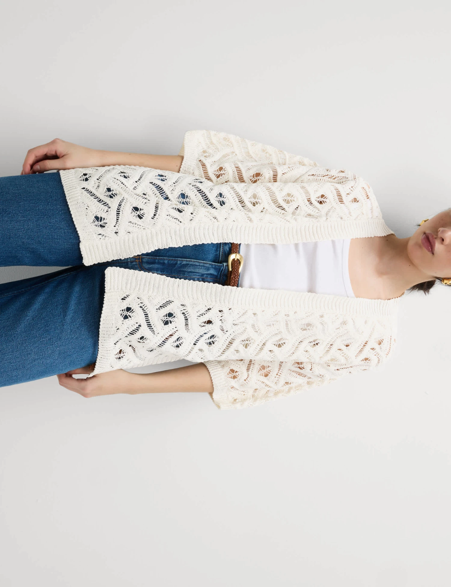 Textured Edge To Edge Longline Cardigan 6 Textured Edge To Edge Longline Cardigan - Image 4