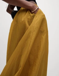 Textured Midi Circle Skirt