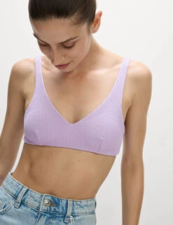 Textured Padded Plunge Bikini Top 18 Textured Padded Plunge Bikini Top -M&S Textured Padded Plunge Bikini Top 3