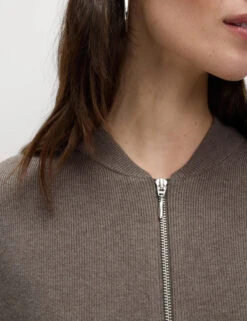 Textured Relaxed Fit Bomber Cardigan 25 Textured Relaxed Fit Bomber Cardigan -M&S Textured Relaxed Fit Bomber Cardigan 3