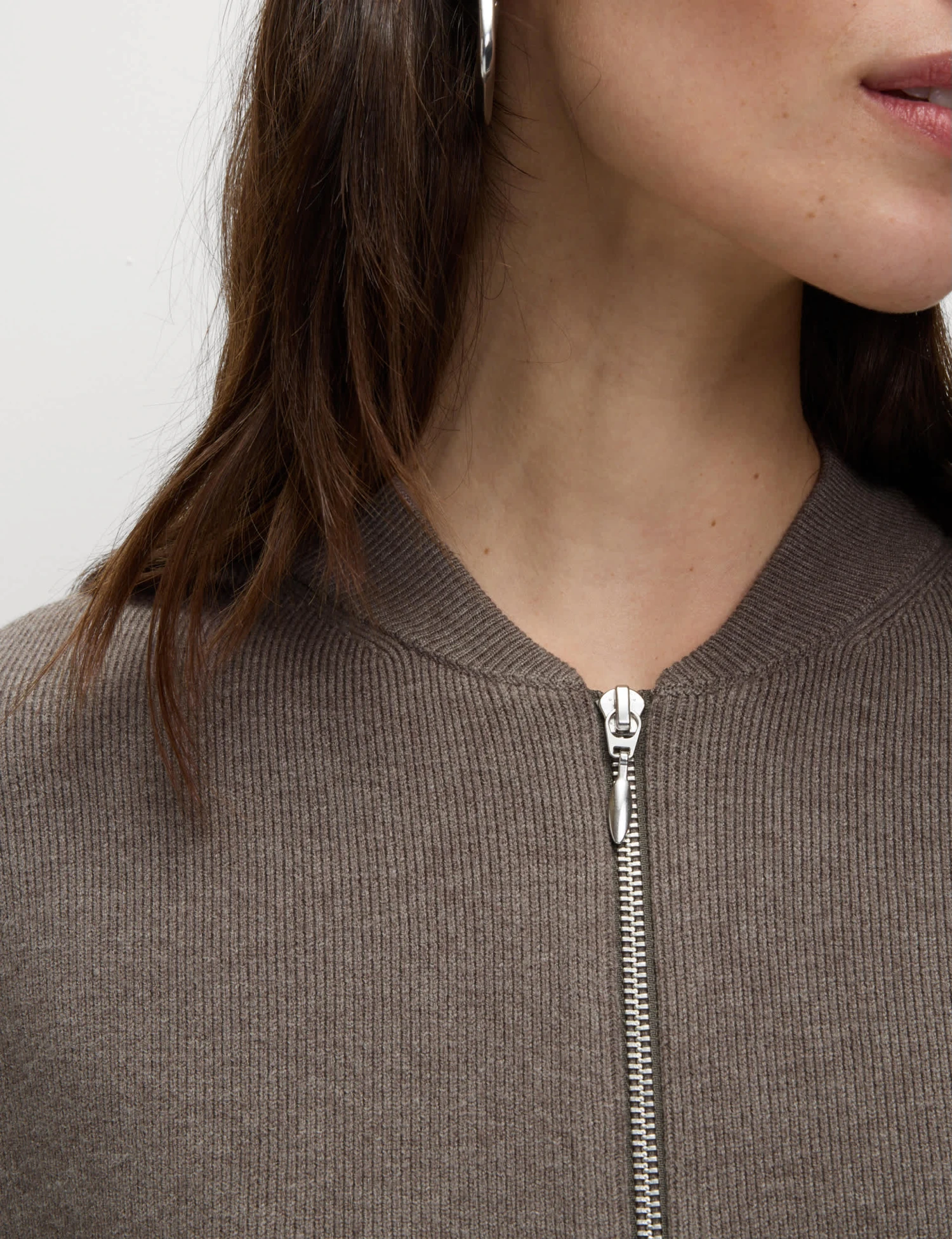 Textured Relaxed Fit Bomber Cardigan 6 Textured Relaxed Fit Bomber Cardigan - Image 4