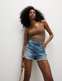 Textured Scoop Neck Cross Back Swimsuit -M&S Textured Scoop Neck Cross Back Swimsuit 5