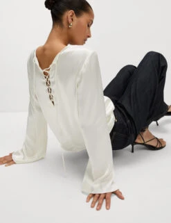 Tie Detail Long Sleeve Top