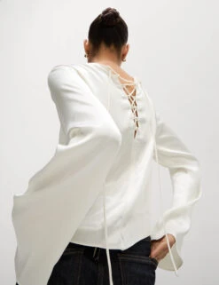 Tie Detail Long Sleeve Top -M&S Tie Detail Long Sleeve Top 3