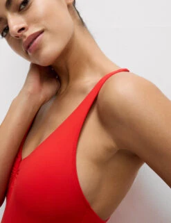 Tummy Control Padded Plunge Swimsuit -M&S Tummy Control Padded Plunge Swimsuit 4